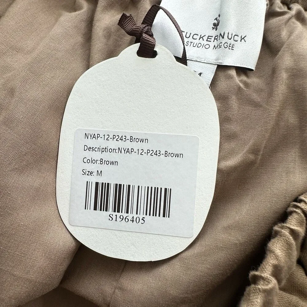 Tuckernuck x Studio McGee Augusta Shorts Sz M Linen Cotton Mocha NEW